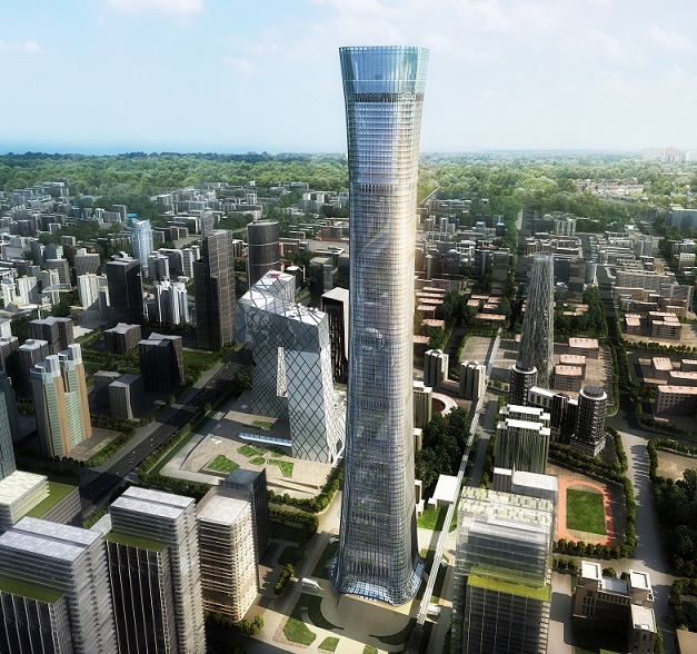 德赢VWIN中标北京第一高528米中国尊  创造行业“第一高”大满贯纪录